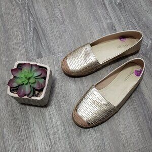 Wanted * Linea Gold Espadrilles * Sz 8.5